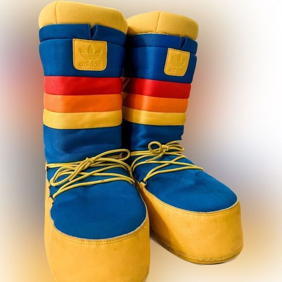 🌈RARE🌈 Adidas Retro Moonboots! Size US Men’s 8.5 / Women’s 10 - Picture 2 of 8